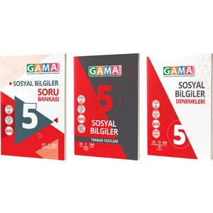 Gama Yayınları 5. Sınıf Sosyal Biligiler Soru Deneme Tekrar 3'lü Set