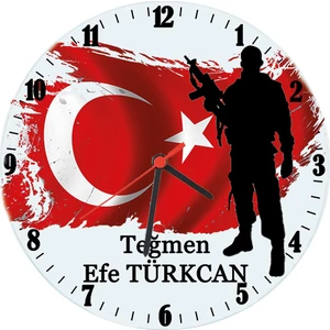 Askere Hediye Isimli Ofis Duvar Saati