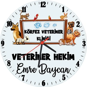 Veterinere Hediye Isimli Klinik Duvar Saati