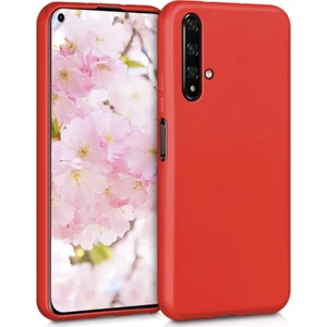 Huawei Nova 5T Kılıf Zore Premier Mat Esnek Silikon Kırmızı