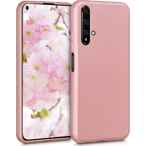 Huawei Nova 5T Kılıf Zore Premier Mat Esnek Silikon Rose Gold