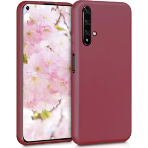 Huawei Nova 5T Kılıf Zore Premier Mat Esnek Silikon Mürdüm
