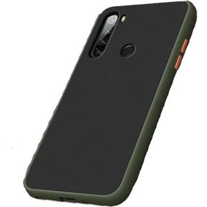 Xiaomi Redmi Note 8 Kılıf Zore Fri Mat Darbe Emici Silikon Koyu Yeşil