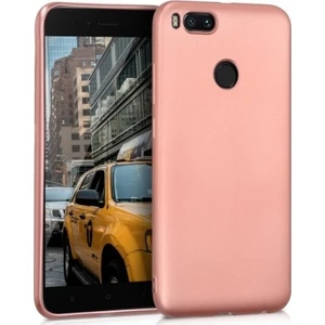 Xiaomi Mi A1 Kılıf Premier Mat Silikon Kılıf Slim Fit Rose Gold