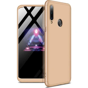 Galaxy A20S Kılıf Zore 360 Tam Koruma 3 Parça Ays Kapak Gold