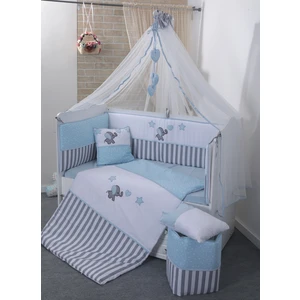 Mini Baby Acqua Mavi Bebek Uyku Seti + Cibinlik ve Aparatı