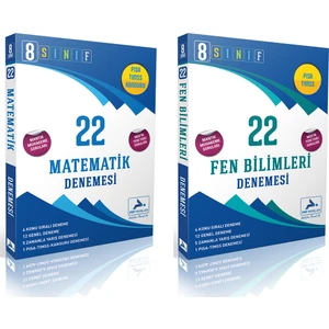 Paraf Yayınları LGS 8. Sınıf Matematik - Fen Bilimleri 22'li Deneme Seti