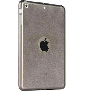 Fujimax Apple iPad Air 1 Simli Transparan Süper Silikon Kılıf (A1474 A1475 A1476 A1822 A1823 A1893 A1894) Füme