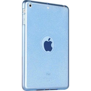 Fujimax Apple iPad Air 1 Simli Transparan Süper Silikon Kılıf (A1474 A1475 A1476 A1822 A1823 A1893 A1894) Mavi