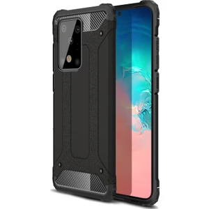 Coverzone Samsung Galaxy S20 Kılıf Shockproof Silikon Zırh Siyah