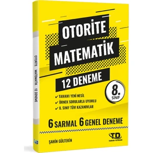 Tandem Yayınları Otorite Matematik 8.Sınıf 12 Deneme