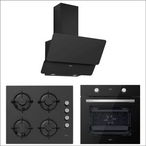 Siyah Cam Ankastre Set - ( Fırın AEF6603B02 - Ocak ACO5335B01 - Davlumbaz 3471B6 )