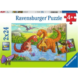 2 x 24 Parça Puzzle Dinazorlar RPK050307