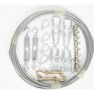 Ege Arge Genel Amaçlı Çelik Halat Seti 5 mm x 20 m 25'li