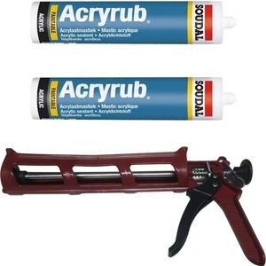 Beyaz Mastik 500 Ml 2'li + Plastik Silikon Tabancası