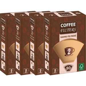 Coffee Filters Filtre Kahve Kağıdı No:2 80'li @ 4 Paket