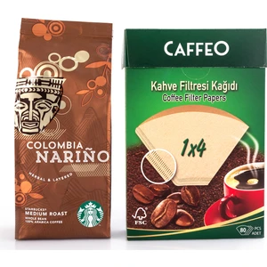 Colombia 250 gr Filtre Kahve ve Caffeo 1x4 80 Li Kahve Filtre Kağıdı