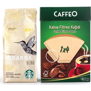 Veranda 250 gr Filtre Kahve Çekirdek ve Caffeo Filtre Kahve Kağıdı 1x4 80'li Paket
