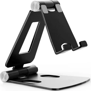 The Wlue Masaüstü Metal Tablet ve Telefon Tutucu Stand Katlanabilir 270° Hareketli Siyah
