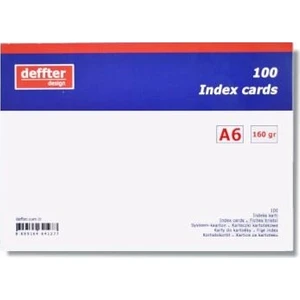 Index Kartı A6 Beyaz Düz