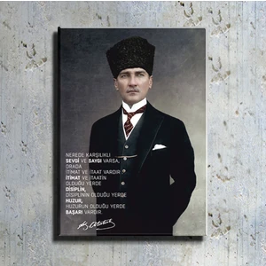 Atatürk Takım Elbiseli Portre  Kanvas Tablo