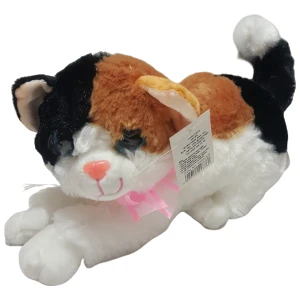 Kara Toys Sesli Yatan Peluş  Kedi Camgöz