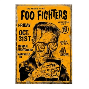 Foo Fighters Afiş Mdf Tablo
