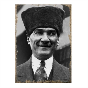 Mustafa Kemal Atatürk Tasarım Mdf Tablo