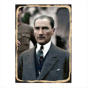 Mustafa Kemal Atatürk Art Mdf Poster