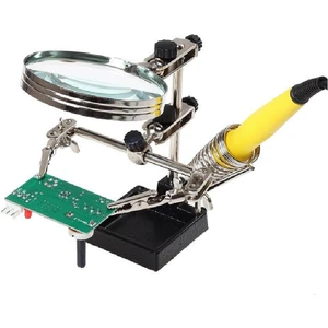Çok Fonksiyonlu Lehim Tamir Standı 9cm Büyüteç JM508