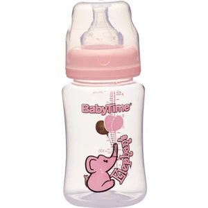 Silikon Uçlu Geniş Ağızlı Biberon 250ml - Pembe