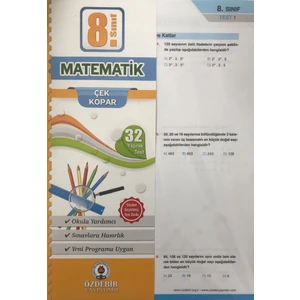 Özdebir Yayınları 8.Sınıf Matematik Çek Kopar Yaprak Test