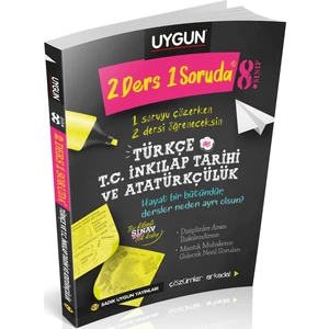 Sadık Uygun Yayınları 8. Sınıf 2 Ders 1 Soruda Türkçe ve T.c. İnkılap Tarihi ve Atatürkçülük