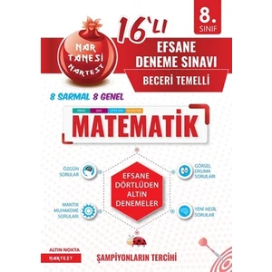 Nartest Yayınevi 8. Sınıf Nar Tanesi Efsane Matematik 16 Deneme Sınavı
