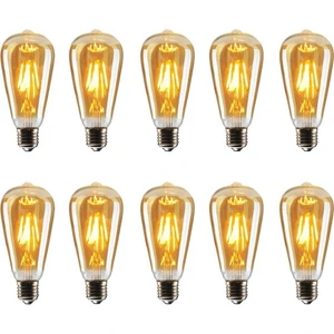 ST64 Flamanlı 6 W Rustik LED Ampul Dekoratif Vintage Aydınlatma Gün Işığı 10'lu