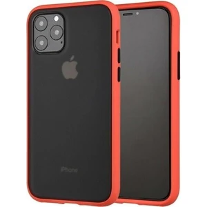 Apple iPhone 11 Pro Max Kılıf Zore Fri Mat Darbe Emici Silikon Kırmızı