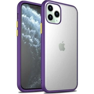 Apple iPhone 11 Pro Max Kılıf Zore Fri Mat Darbe Emici Silikon Mor