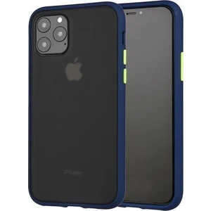 Apple iPhone 11 Pro Max Kılıf Zore Fri Mat Darbe Emici Silikon Lacivert