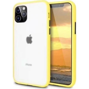 Apple iPhone 11 Pro Max Kılıf Zore Fri Mat Darbe Emici Silikon Sarı