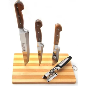 Sürmene El Yapımı 3'lü Kurban Bıçak Seti + Bileyici