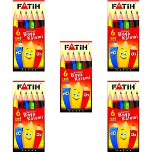 33006 Yarım Boy 6 Renk Kuru Boya   5'li