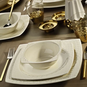 Kütahya Bone Versa Yemek Seti Sade 24 Parça
