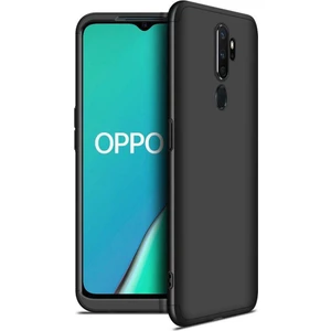 Oppo A9 2020 Kılıf Zore 360 Tam Koruma 3 Parça Ays Kapak Siyah