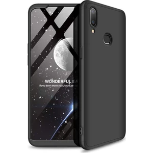 Samsung Galaxy A10S Kılıf Zore 360 Tam Koruma 3 Parça Ays Kapak Siyah