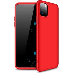 Apple iPhone 11 Pro Max Kılıf Zore 360 Tam Koruma 3 Parça Ays Kapak Kırmızı