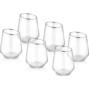 The Mia Gina Su Bardağı Kısa 6'lı Set - Gümüş