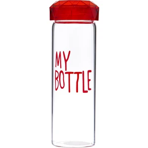 My Bottle Kristal Kapak Boroslikat Matara 550 ml Kırmızı