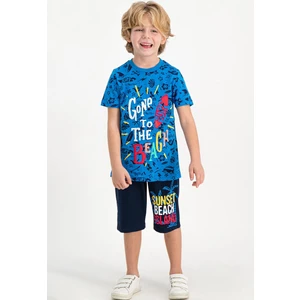 Beach Surf Cobalt Erkek Çocuk Kapri Takım