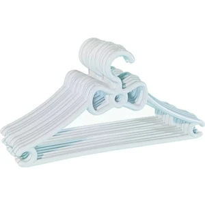 Vip Home Concept Çocuk Elbise Askısı Bebek Askısı Fiyonk Askı 12 Adet Plastik Beyaz Renk