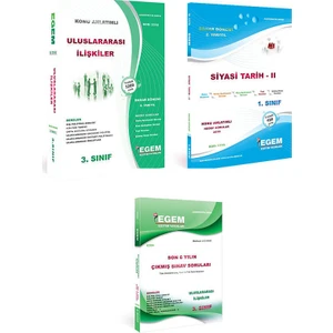 Egem Eğitim Yayınları Uluslararası İlişkiler 3. Sınıf 6. Yarıyıl Bahar Dönemi Konu Anlatımı ve Çıkmış Sorular Set